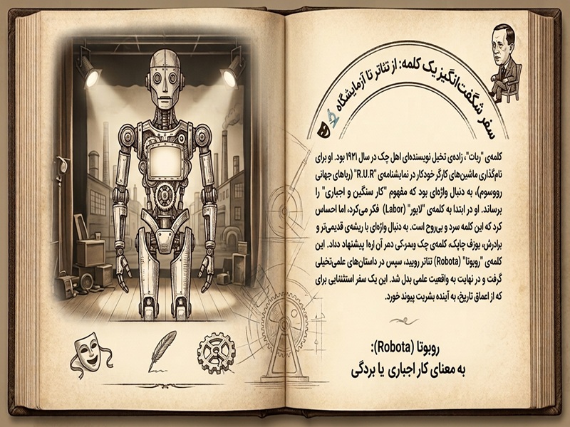 داستان مصور پیدایش کلمه ربات از نمایشنامه تا آزمایشگاه